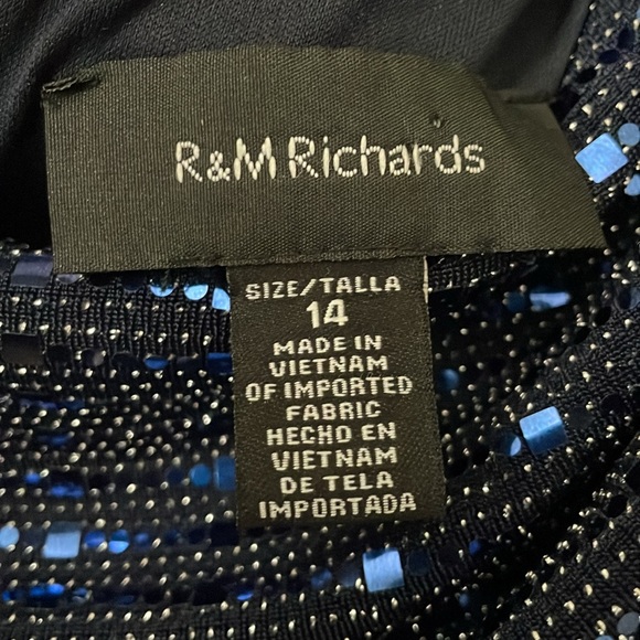 R&M Richards navy sequin dress size 14 - Picture 12 of 16
